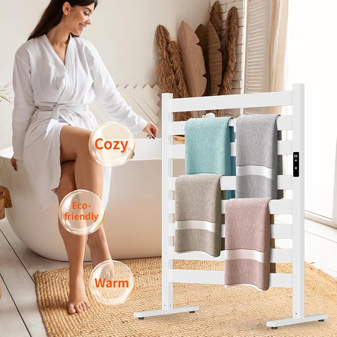 Verida Towel Warmer for Bathroom, Heated Towel Rack, Upgraded Extra-Wide - Image 9