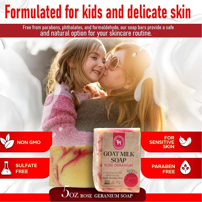 Honey Sweetie Acres Rose Geranium Goat Milk Soap - Image 5