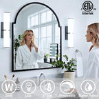 16 Inch LED Bathroom Lighting Fixtures Over Mirror, Modern Black Vanity Lights - Image 3