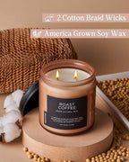 M&SENSE Coffee Home Scented Candles, 11.6oz Natural Soy Wax, 70-Hour Long - Image 3