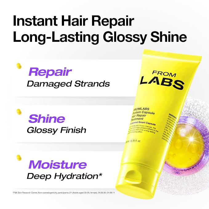 FROMLABS Protein Capsule Hair Repair Treatment, 3-Minute Keratin Hair Mask & - Image 3
