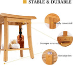 Unibambou Bamboo Shower Bench Inside Shower Stool - Image 4