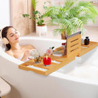 Bathtub Tray, Bath Tray for Tub, Bath Tub Tray Wood, Bath Caddy Tray for Bathtub - Image 3