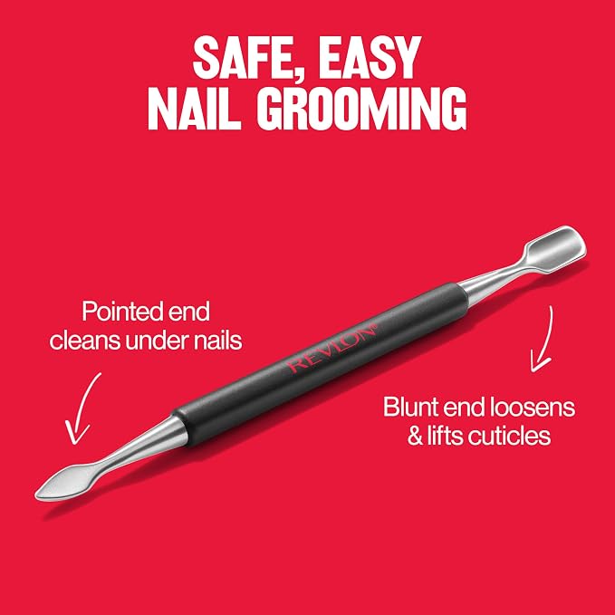Revlon Expert Dual-Ended Nail Groomer, Stainless Steel Manicure Tool, Clean - Image 3