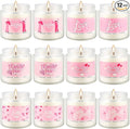 Set of 12 Valentines Scented Candles -3.5oz Romantic Candle Gifts by TLNFHRPI