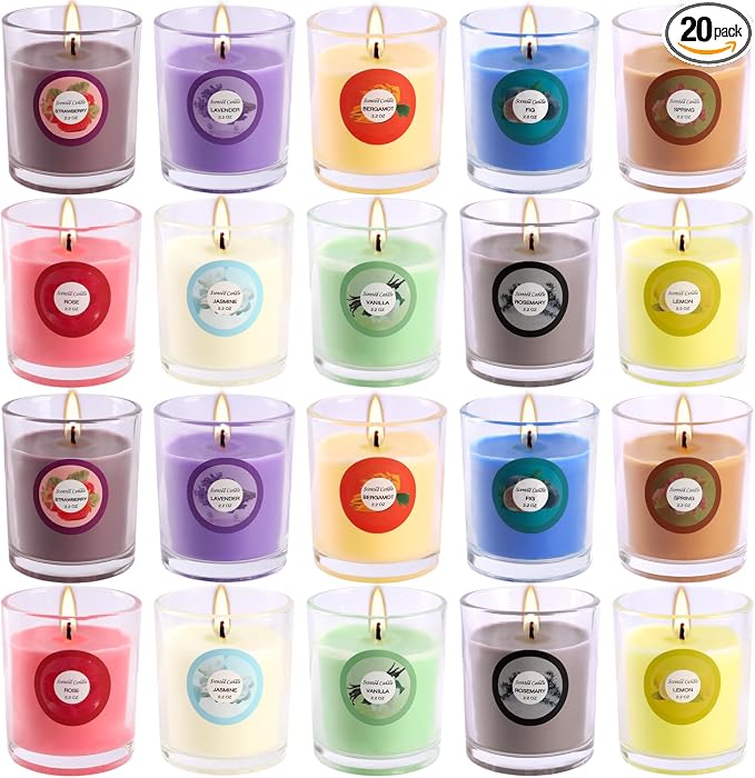 Scented Candles with 10 Fragrances Gift Set by Pliadvbu