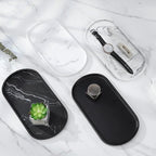 Luxspire Bathroom Vanity Tray, Handmade Resin Kitchen Tray, Oval Toilet Tank - Image 4