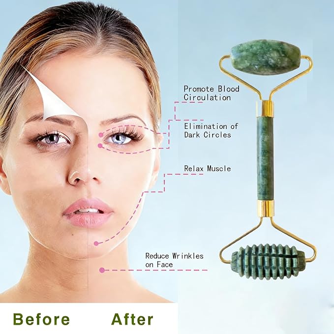 Stainless Steel Gua Sha Tool, Face Roller, Manual Massage Pen, Jade Roller - Image 3