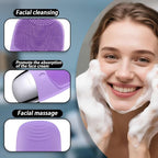 Facial Cleansing Brush, 3-in-1 Electric Silicone Face Scrubber, Vibrating - Image 3