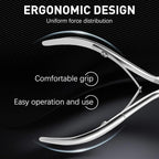 Precision Cuticle Nippers Trimmer Set, Double Spring Cuticle Remover Pusher - Image 4