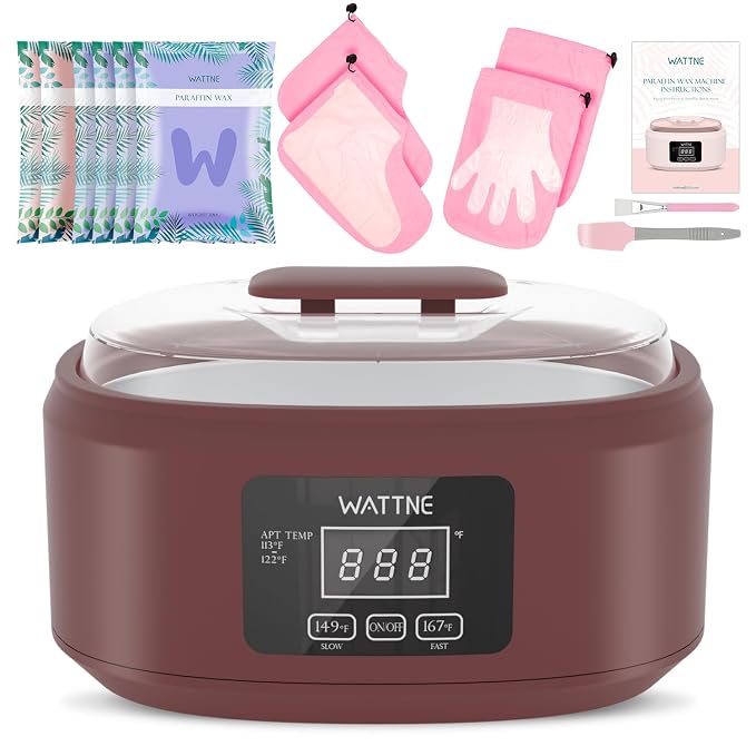 Paraffin Wax Machine for Hand and Feet -Paraffin Wax Warmer Moisturizing Kit by Wattne