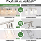 MOKATNG 4-Light Bathroom Light Fixtures, Vanity Light - Image 4
