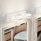 LED Bathroom Light Fixtures, 15inch White Vanity Lights, Modern 2 Light Acrylic - Image 7
