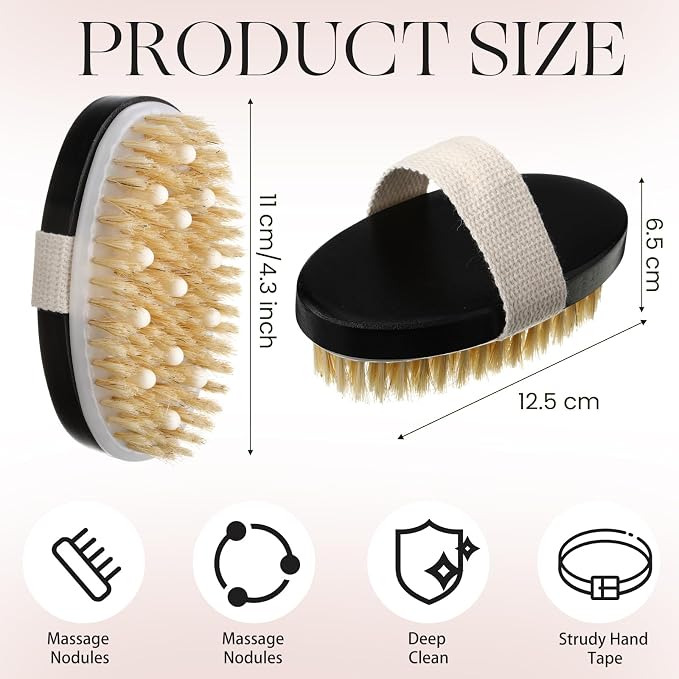 Gejoy 10 Pcs Dry Brushing Body Brush - Image 2