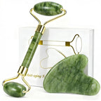 MANLENO Jade Roller & Gua Sha Set by MANLENO