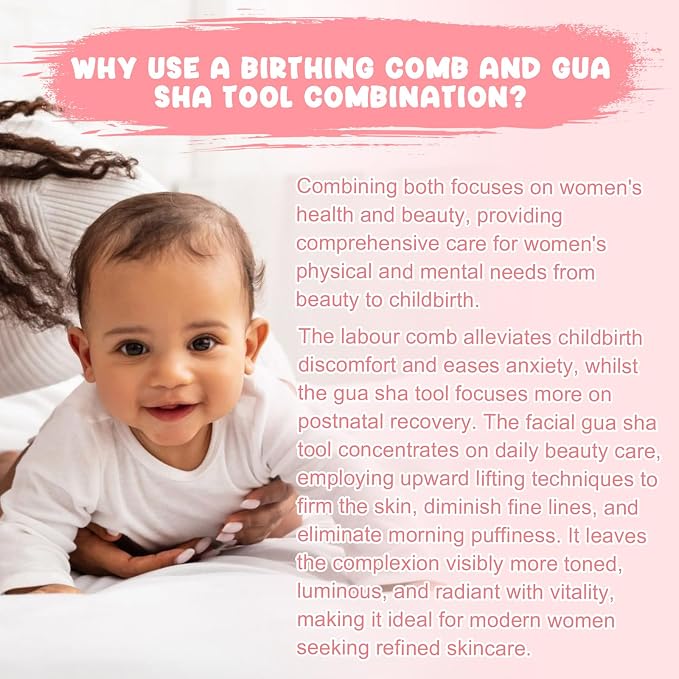 Birthing Comb for Labor Pain and Gua Sha Facial Tools, Post Partum/Home - Image 6