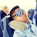 Blue and White Porcelain Silk Eye Mask - Image 2