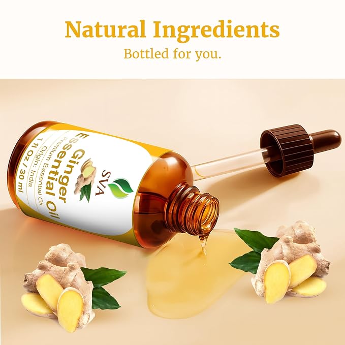 SVA Ginger Essential Oil – 1 Fl Oz – 100% Natural Ginger Oil - Image 8
