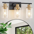 Bathroom Light Fixture Black Gold Vanity Lights Over Mirror, 3 Light Wall by Apenath