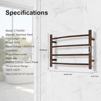 Towel Warmer with Built-in Timer Bathroom Wall Mounted Bath Towel Heater - Image 3