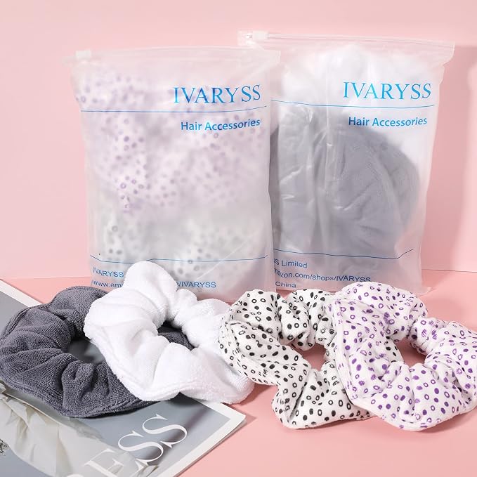 IVARYSS Super Towel Scrunchies for Drying Hair, Absorbent and Soft Microfiber - Image 6