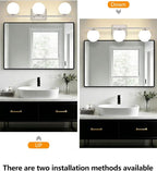 New Bathroom Vanity Light Fixtures 3 Lights Brushed Nickel Glass Shade Modern - Image 8