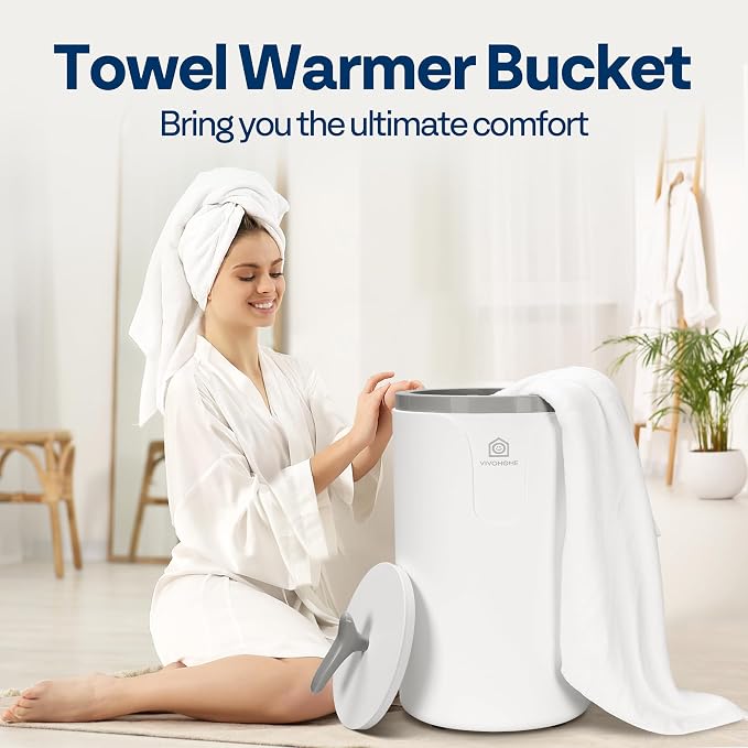 VIVOHOME 20L Towel Warmer for Bathroom, Large Towel Heater Bucket - Image 2