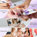 Professional Electric Nail Drill 2000mAH Portable Cordless Electric Nail File - Image 5