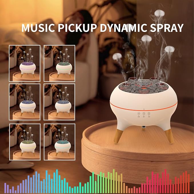 Jellyfish Diffuser, Volcano Air Humidifiers Dynamic Sound Pickup Ultrasonic - Image 4