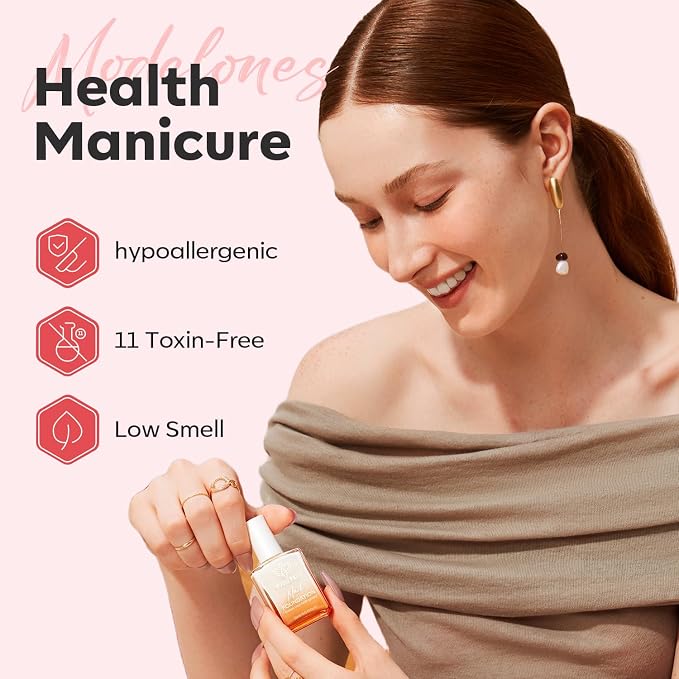 modelones Nail Strengthener Peachy Pink Nail Repair - Image 6