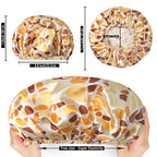 Shower Caps for Women, Double Layers Shower Cap Reusable Waterproof, Bathing - Image 3