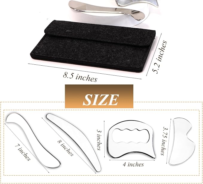FeelFree Sport 4 in 1 Gua Sha Massage Scraping Tool Set-Muscle Scraper Tools - Image 7