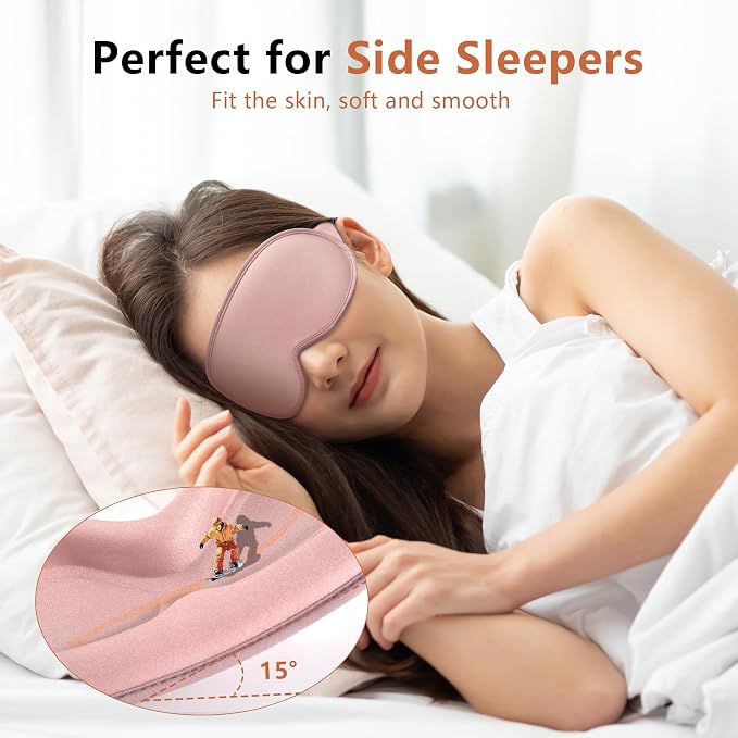 Sleep Mask for Side Sleeper Women Men, Eye Mask for Sleeping Light Blocking - Image 2