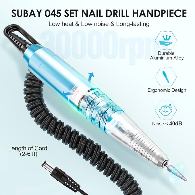 Subay 30000RPM Nail Drill Professional Electric File Acrylic Nails Kit - Image 3
