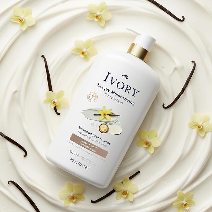 Ivory Body Wash, Deeply Moisturizing, 24hr Nourishing Hydration, Soothes Itchy - Image 9