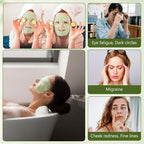 Demissle 4 Pcs Jade Eye Mask Jade Stone Facial Mask Scrap Massage Tool Hair - Image 7