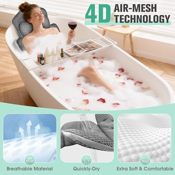 Upgraded Full Body Bath Pillow for Bathtub, Luxury Thick Bath Cushion for - Image 6