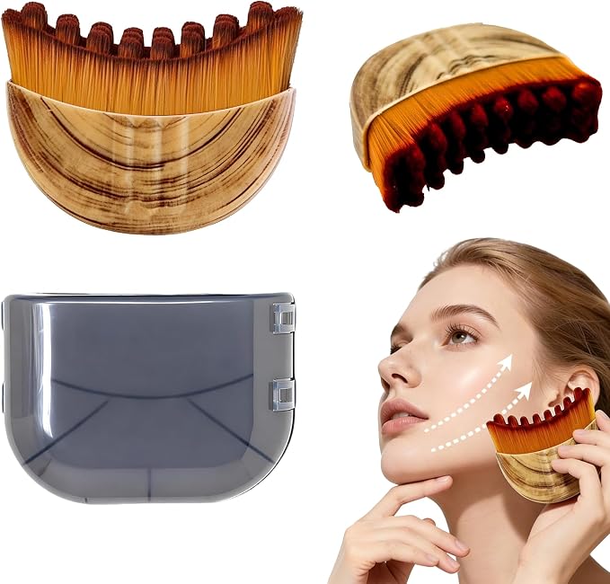 Lymphatic Contour Face Brush, Super Soft Manual Lymphatic Drainage Massager by Unknown