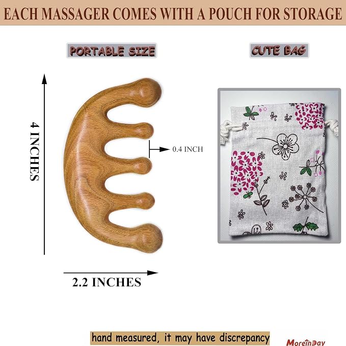 Wooden Massage Comb, Wooden Scalp Massager, Scalp Gua Sha - Image 5