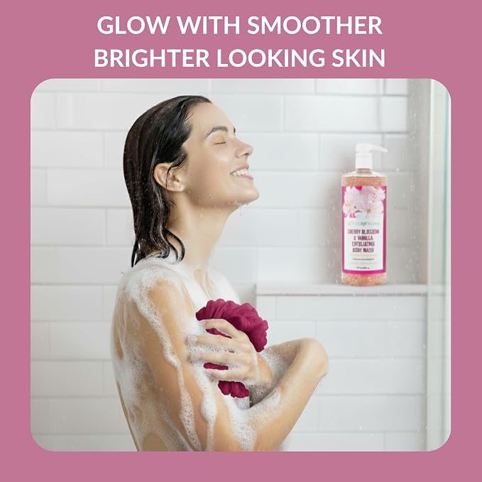 SpaScriptions Cherry Blossom & Vanilla Exfoliating Body Wash - Image 4