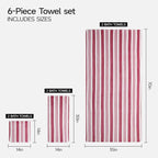 REDKISS Ultra Soft Bath Towel Set 6-Piece 35"x70" | 100% Microfiber, Highly - Image 3
