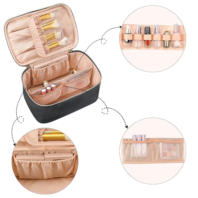 OCHEAL Makeup Bag, Portable Cosmetic Bag, Large Capacity Travel Makeup Case - Image 4