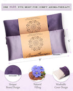 Weighted Eye Mask for Sleep, Meditation, Lavender Eye Pillow Heated for Headache - Image 6