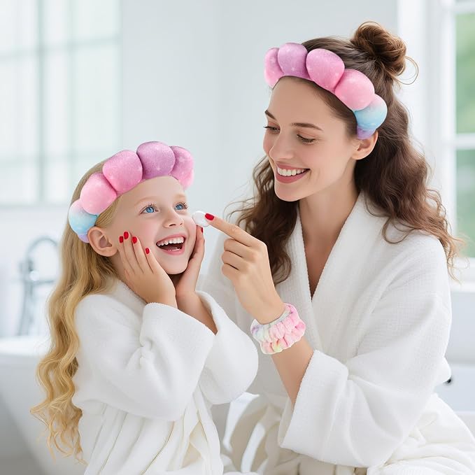 Zkptops Spa Headband for Washing Face Wristband Set Sponge Makeup Skincare - Image 8