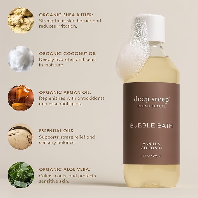 Deep Steep Bubble Bath, Mango Papaya, 10 oz – Soothing Soak - Image 7