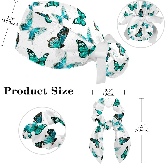 Women's Working Caps with Scrunchies Tarot Pattern Background Lace-Up Hat - Image 2