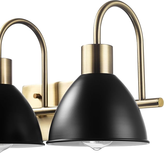 GLOBE Electric 63000058 5-Piece All-in-One Bathroom Accessory Set, Brass & Black - Image 7