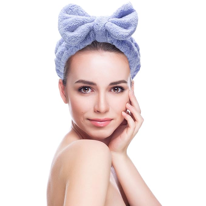 4 Pack Makeup Spa Headband Microfiber Bow Towel Soft Fluffy Washing Face - Image 7