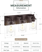3-Light Bathroom Light Fixtures, Modern Vanity Light - Image 2