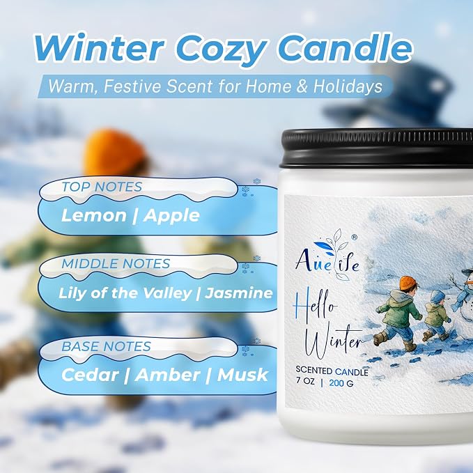 Hello Winter Candle | Fresh Citrus & Jasmine Scented Soy Candles - Image 2